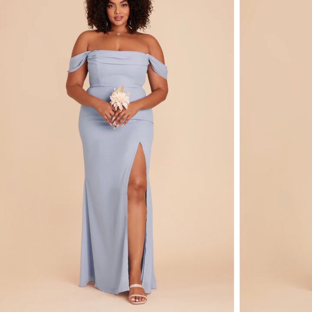 Birdy Grey Strapless Dress in Light Blue